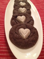 Valentine Chocolate Crinkle Cookies