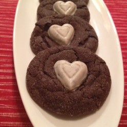 Valentine Chocolate Crinkle Kiss Cookies
