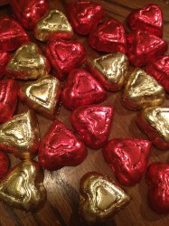 Valentine Chocolate Peanut Butter Kiss Cookies